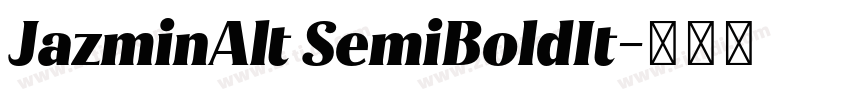 JazminAlt SemiBoldIt字体转换